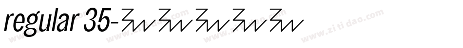 regular 35字体转换